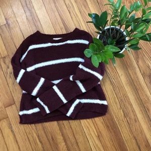 Striped cropped sweater